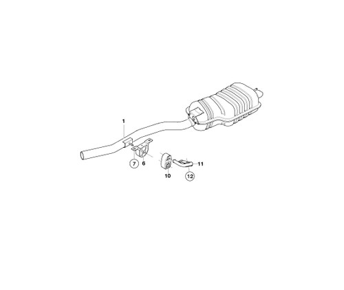 Bmw genuine rear silencer - genuine,